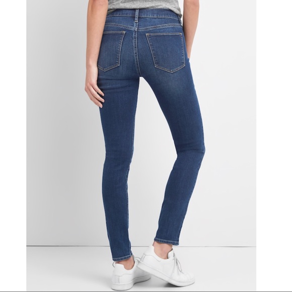 BOGO50%GAP True Skinny Distressed Hem Velvet Detai - Picture 4 of 8